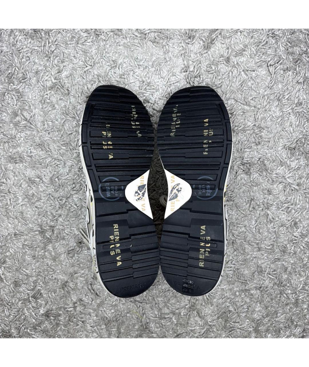 PREMIATA Бежевые текстильные низкие кроссовки / кеды, фото 6