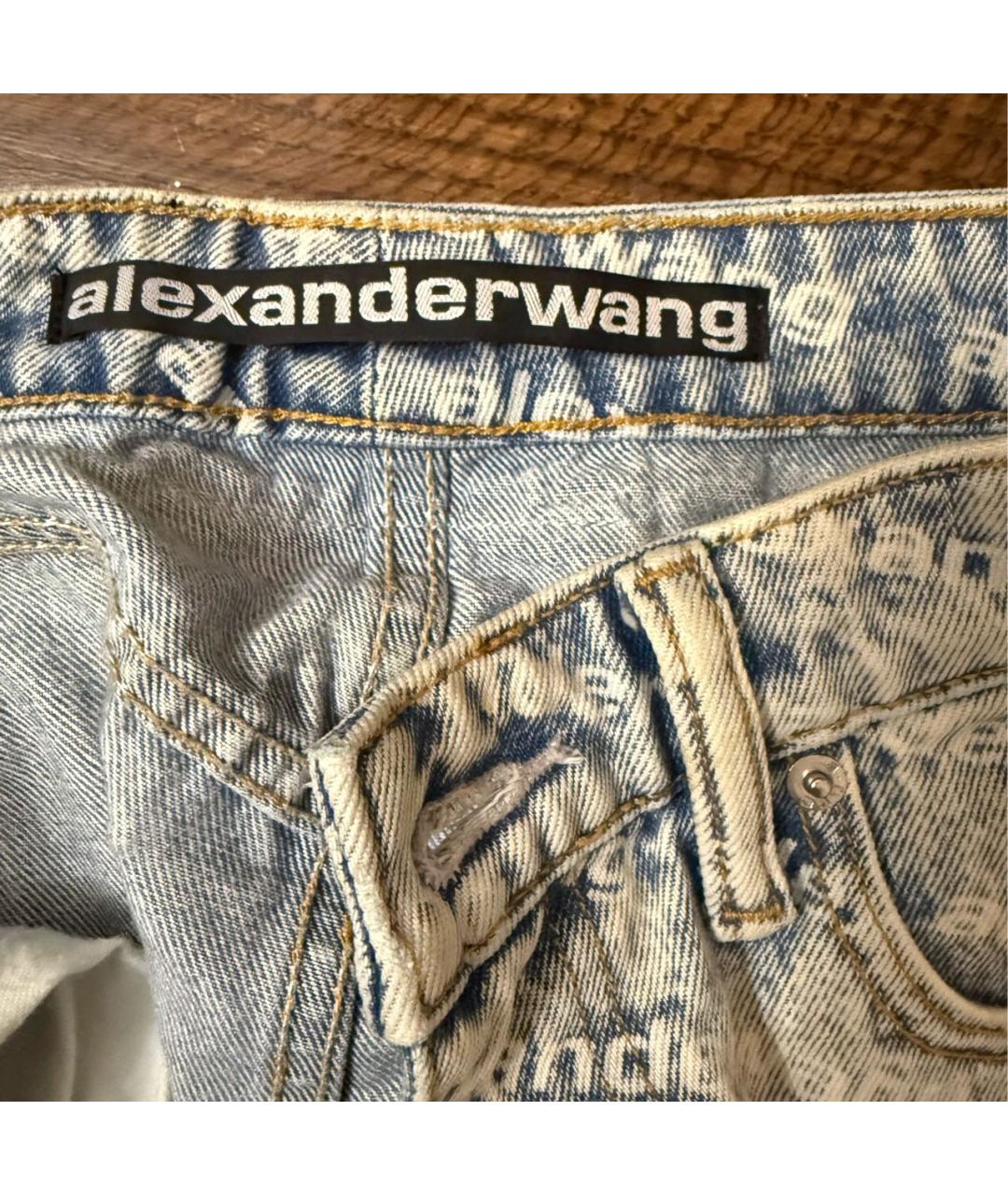 ALEXANDER WANG Голубые деним шорты, фото 4