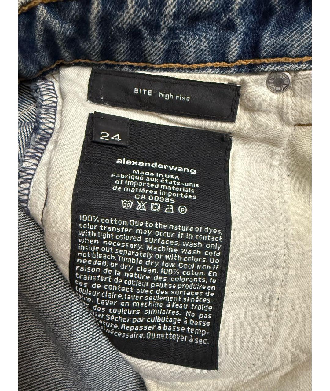 ALEXANDER WANG Синие деним шорты, фото 4