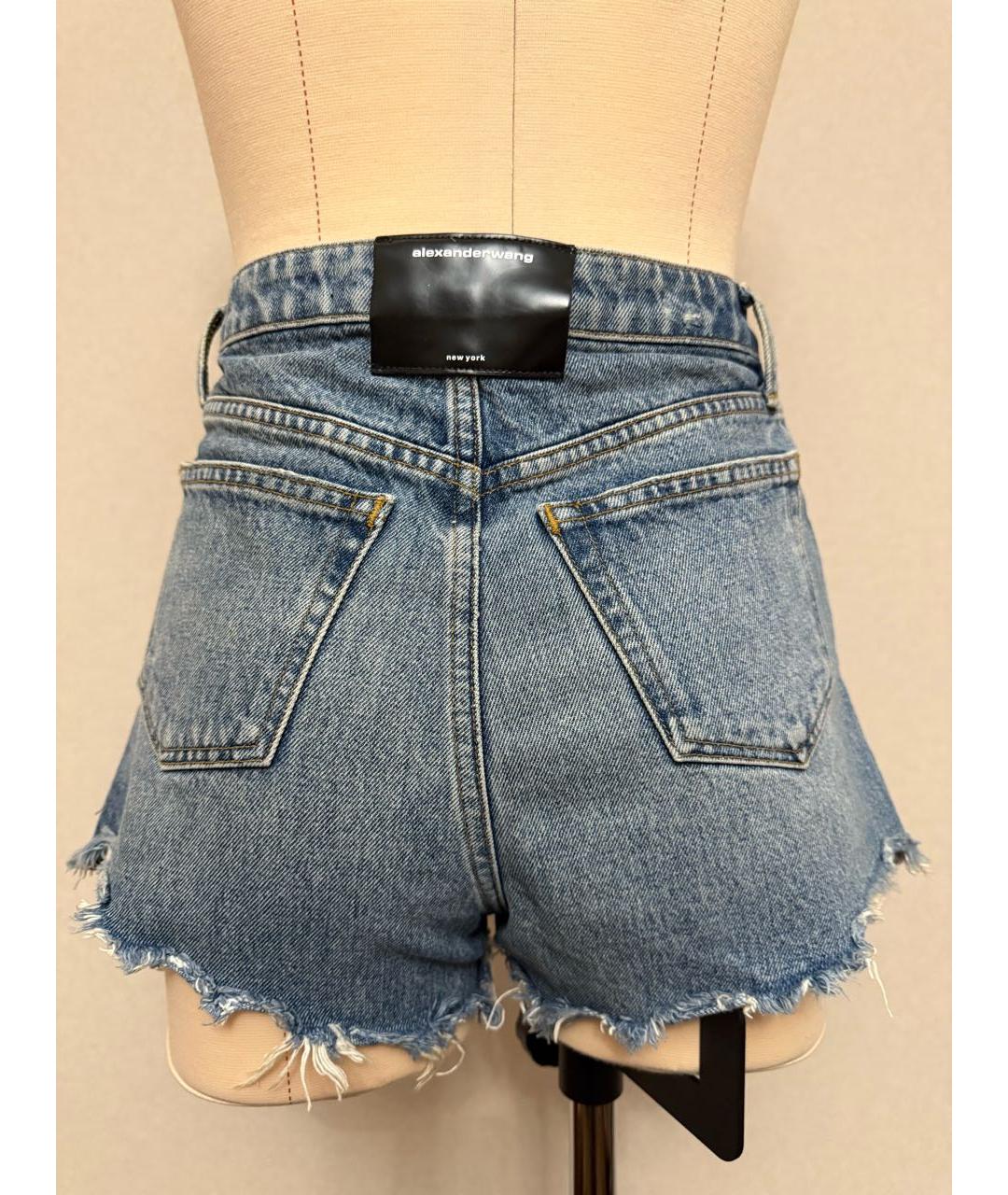 ALEXANDER WANG Синие деним шорты, фото 2