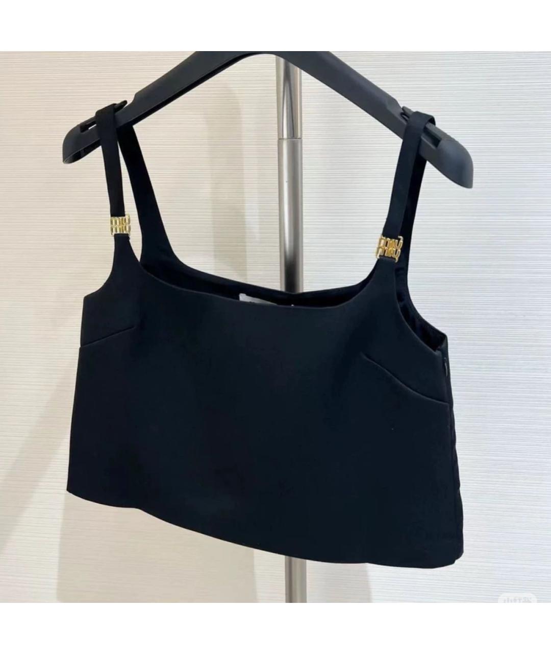 MIU MIU Черная майка, фото 6