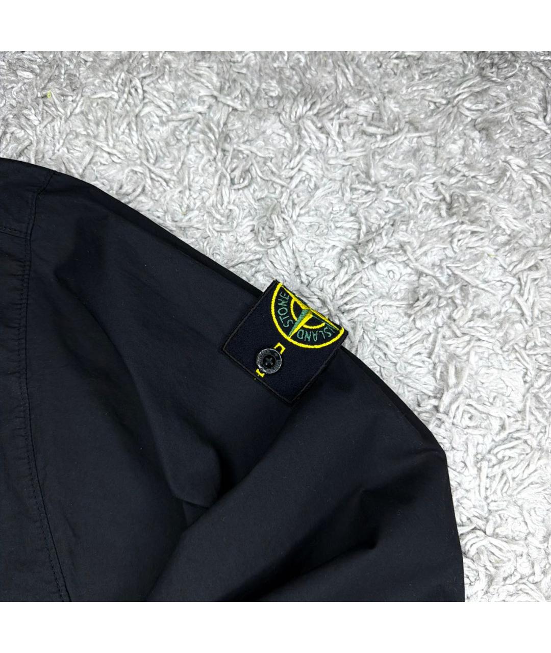 STONE ISLAND Черная хлопковая куртка, фото 2