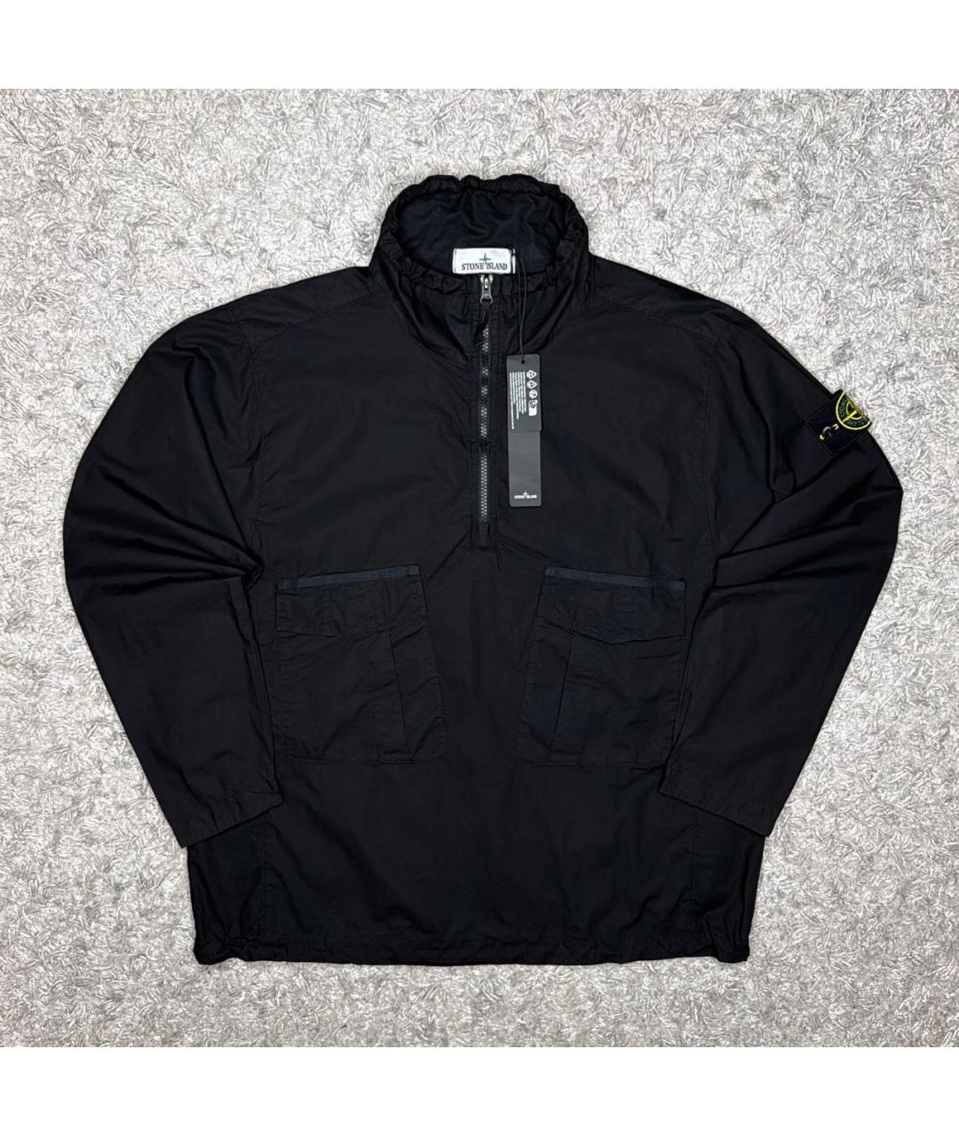 STONE ISLAND Черная хлопковая куртка, фото 9