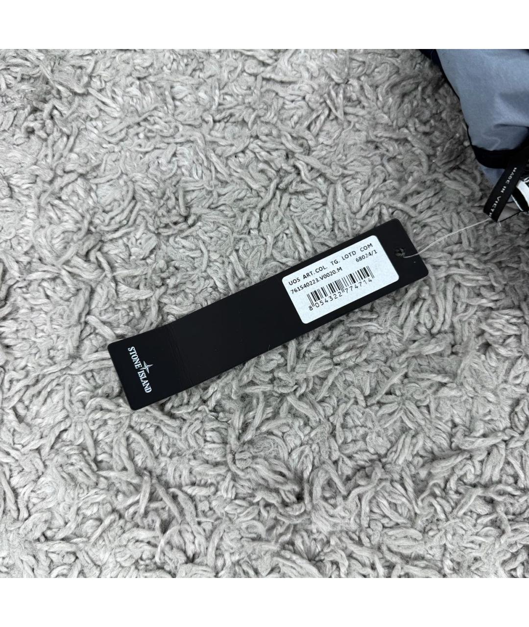 STONE ISLAND Темно-синяя полиэстеровая куртка, фото 4