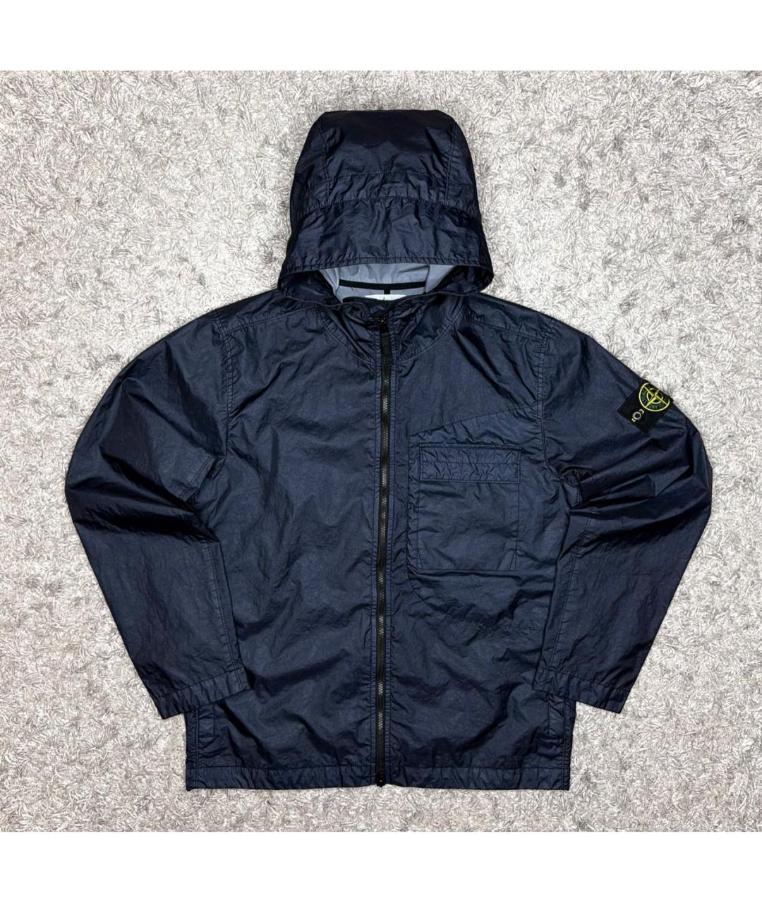 STONE ISLAND Темно-синяя полиэстеровая куртка, фото 9