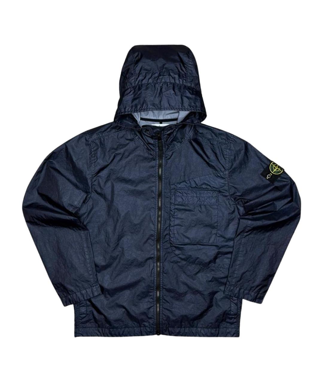 STONE ISLAND Темно-синяя полиэстеровая куртка, фото 1