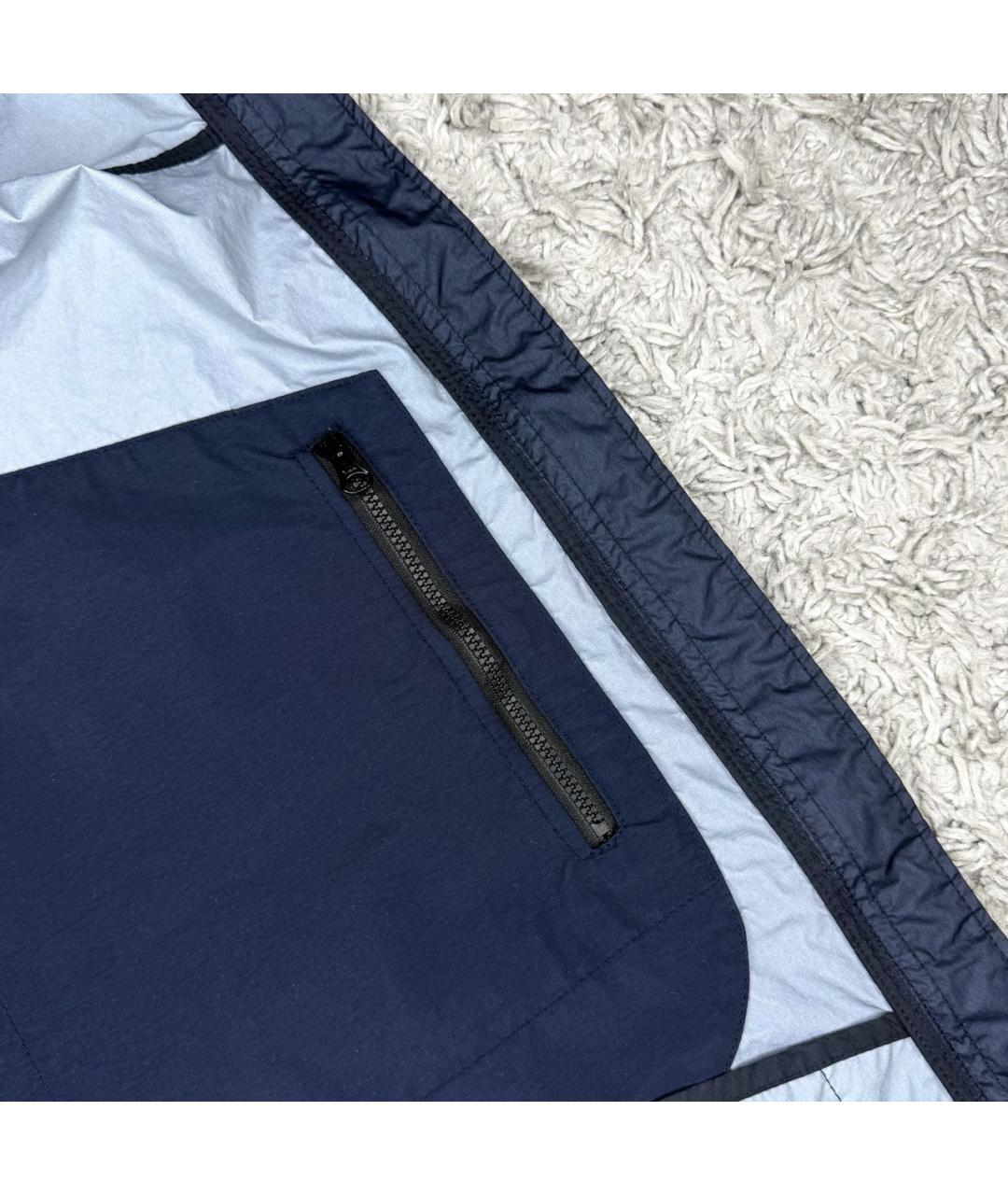 STONE ISLAND Темно-синяя полиэстеровая куртка, фото 6