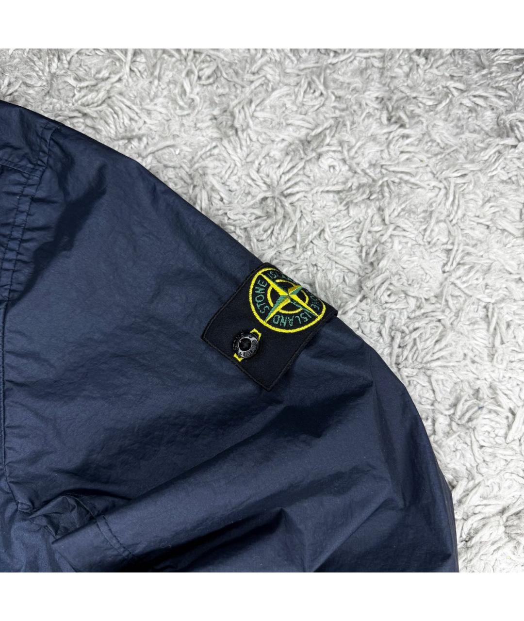 STONE ISLAND Темно-синяя полиэстеровая куртка, фото 2