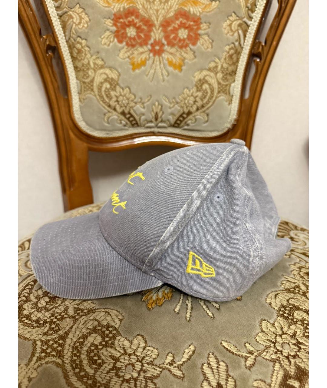 SAINT LAURENT Голубая хлопковая кепка, фото 2