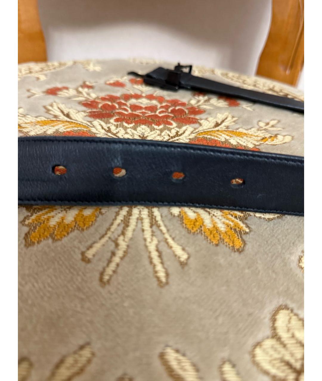 SAINT LAURENT Черный кожаный ремень, фото 4