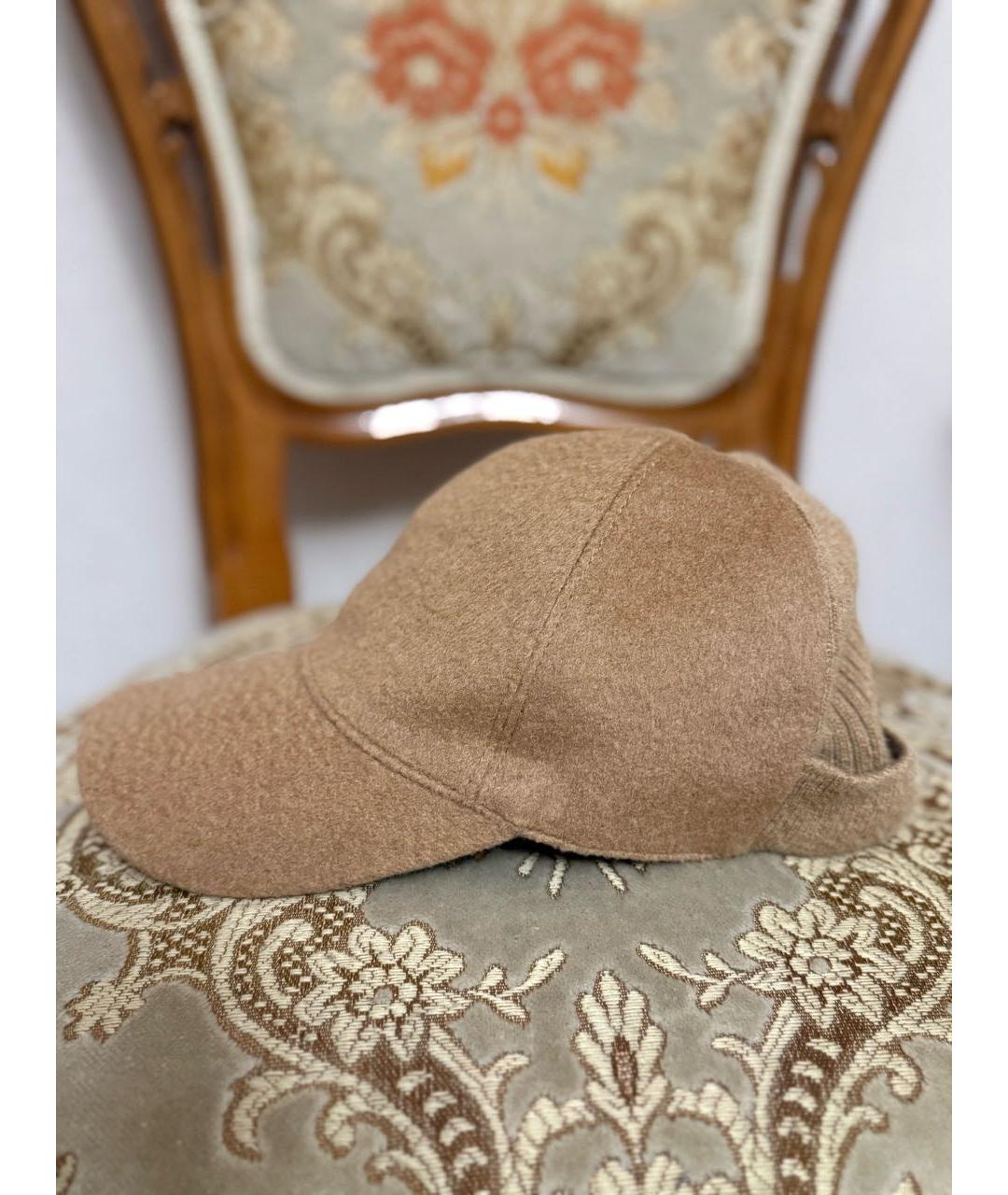 MAX MARA Коричневая шерстяная кепка, фото 3
