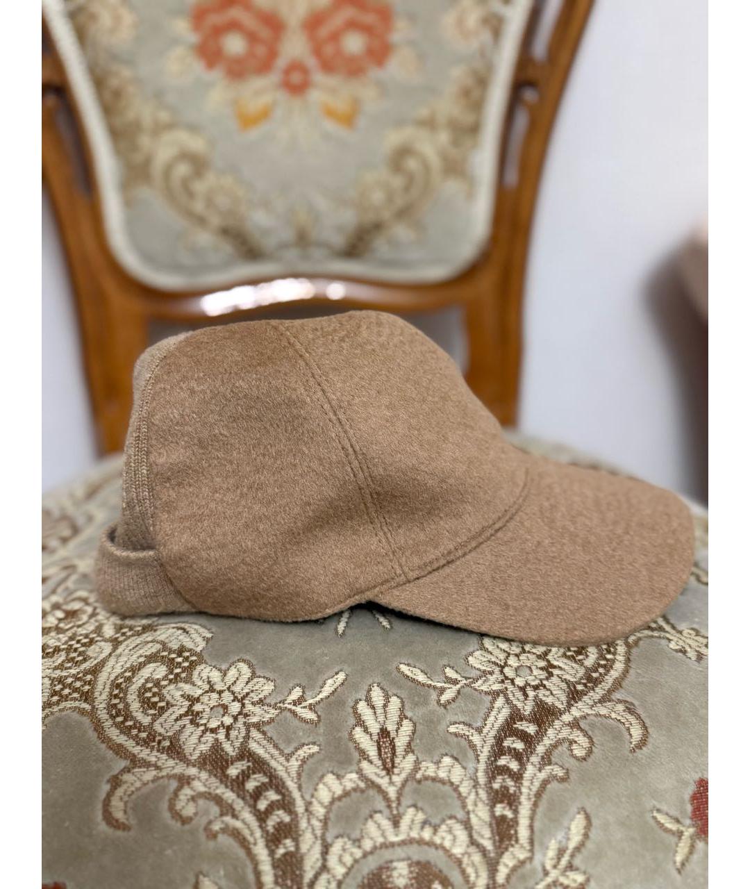 MAX MARA Коричневая шерстяная кепка, фото 6