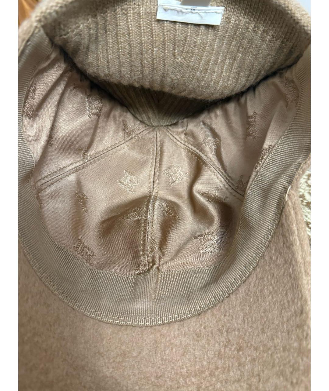 MAX MARA Коричневая шерстяная кепка, фото 5
