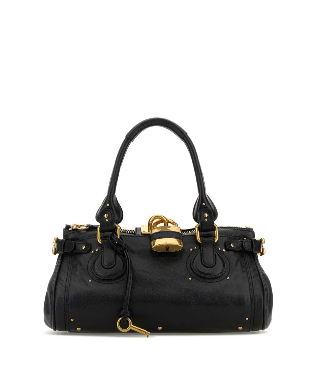 CHLOE Черная кожаная сумка с короткими ручками, фото 1