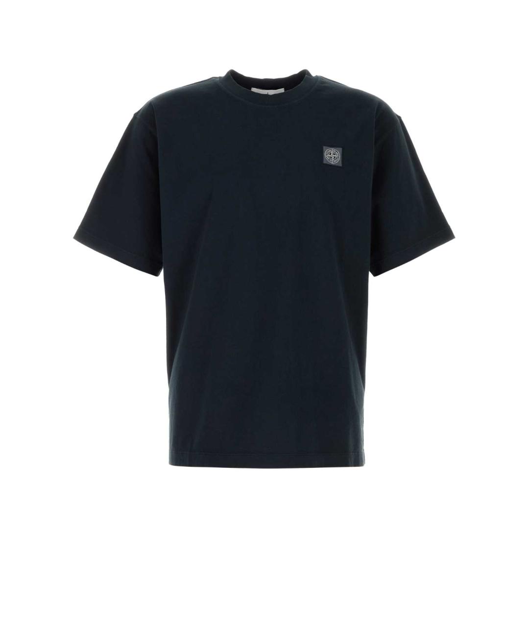 STONE ISLAND Синяя хлопковая футболка, фото 1