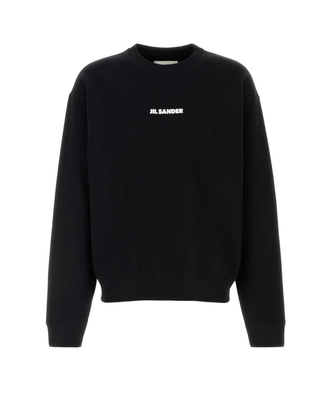 JIL SANDER Черный хлопковый джемпер / свитер, фото 1