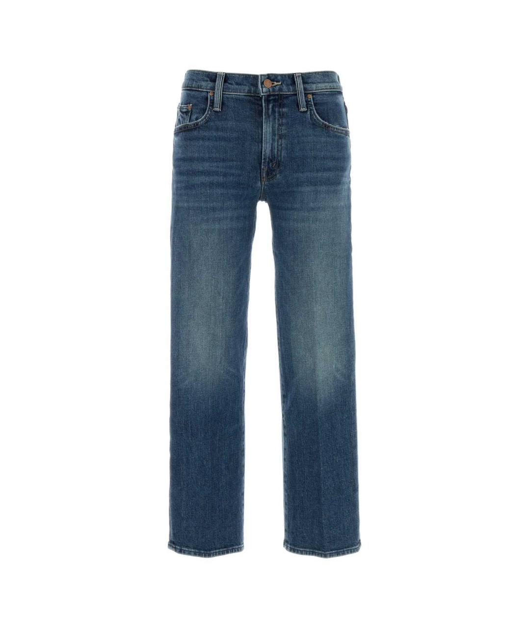 MOTHER Синие хлопковые прямые джинсы, фото 1