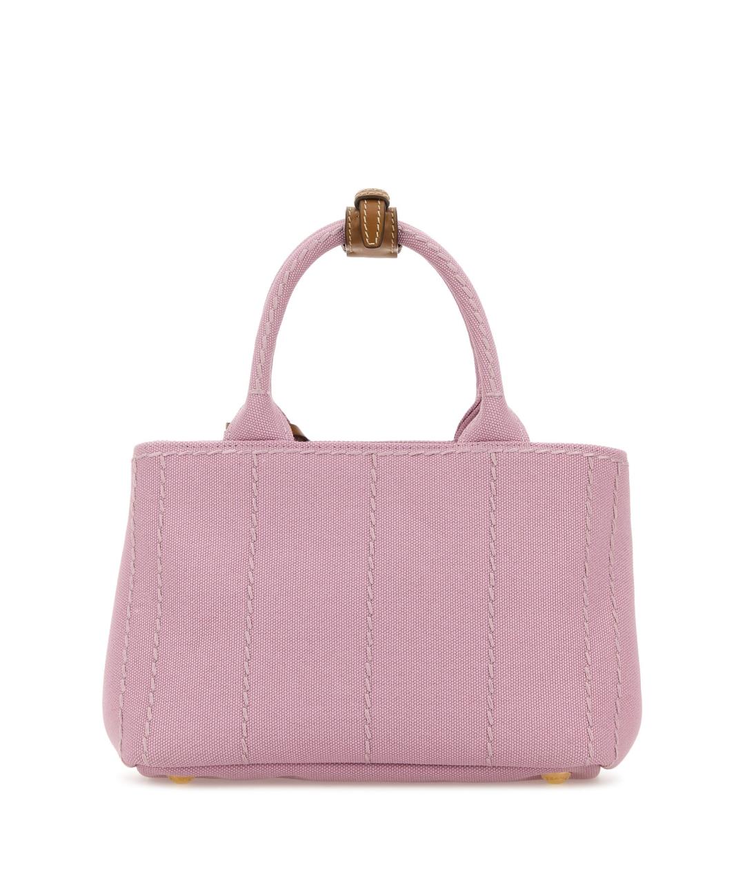 PRADA Розовая тканевая сумка тоут, фото 3