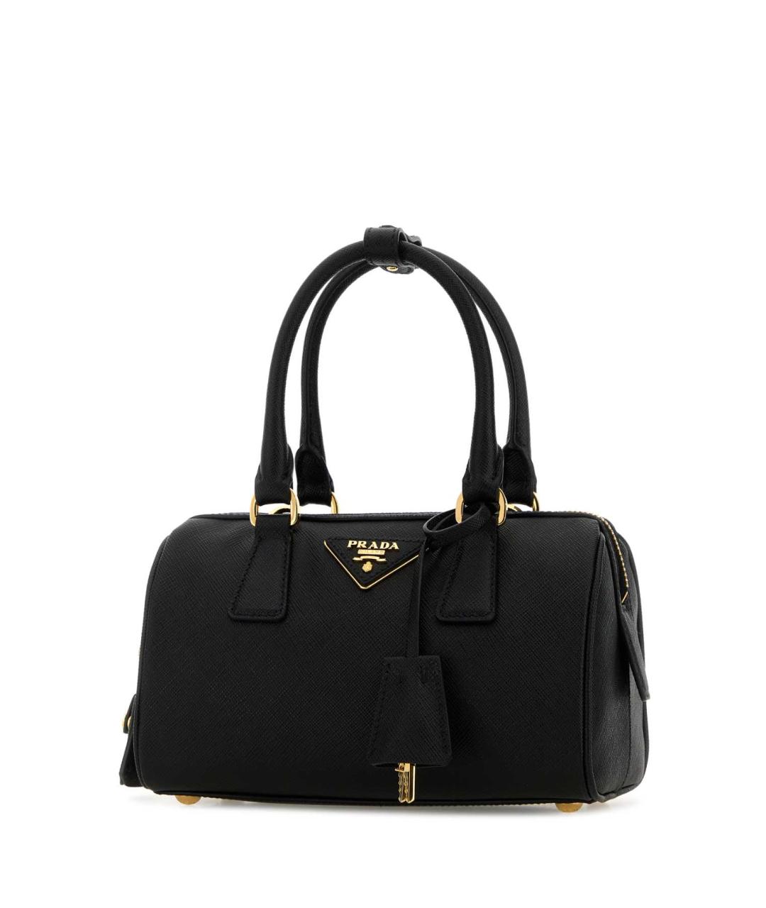 PRADA Черная кожаная сумка с короткими ручками, фото 2