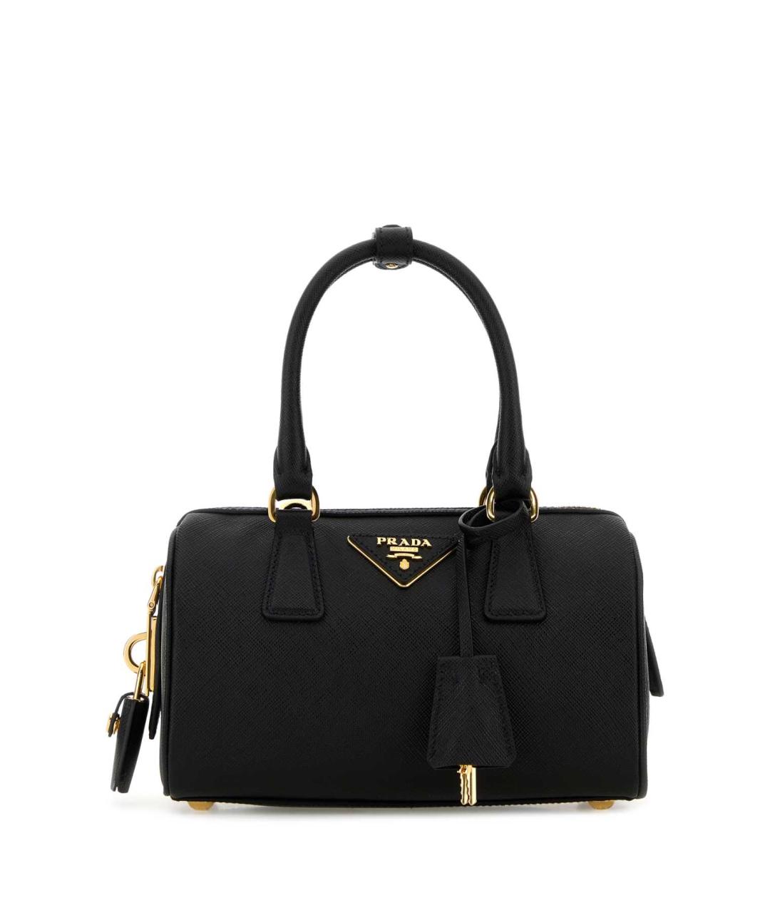 PRADA Черная кожаная сумка с короткими ручками, фото 1