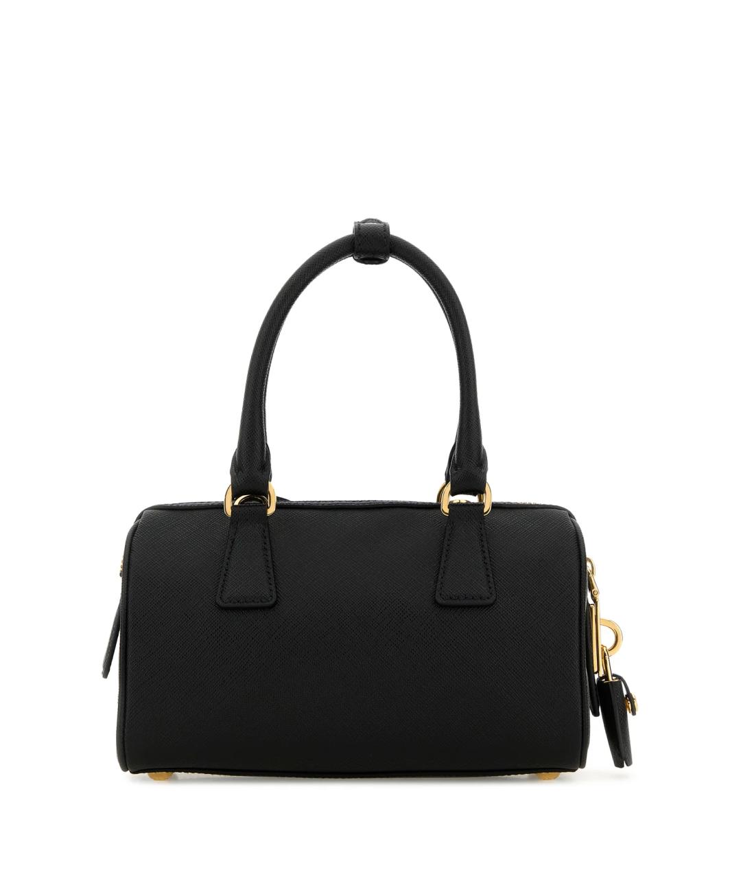 PRADA Черная кожаная сумка с короткими ручками, фото 3