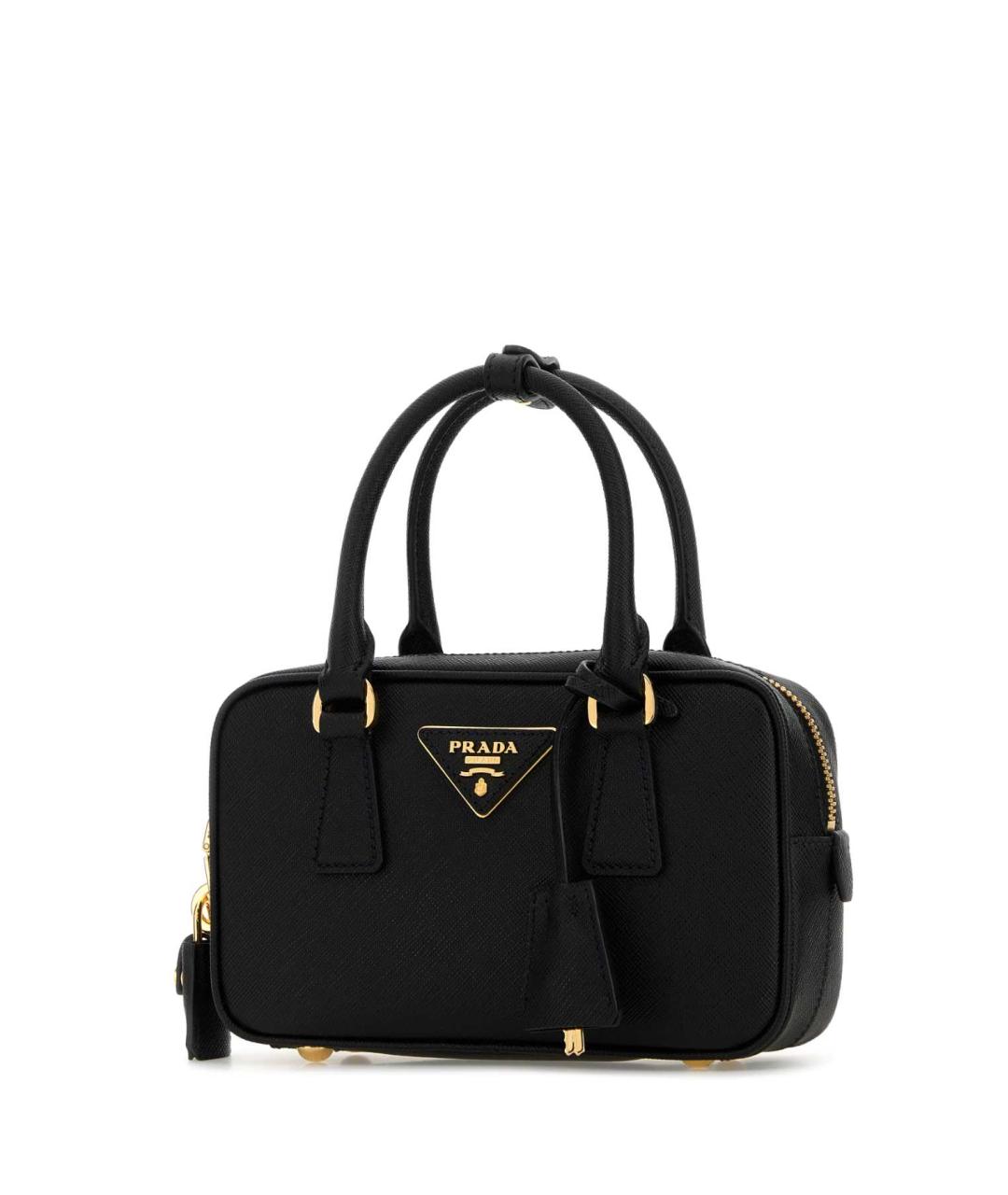 PRADA Черная кожаная сумка тоут, фото 2