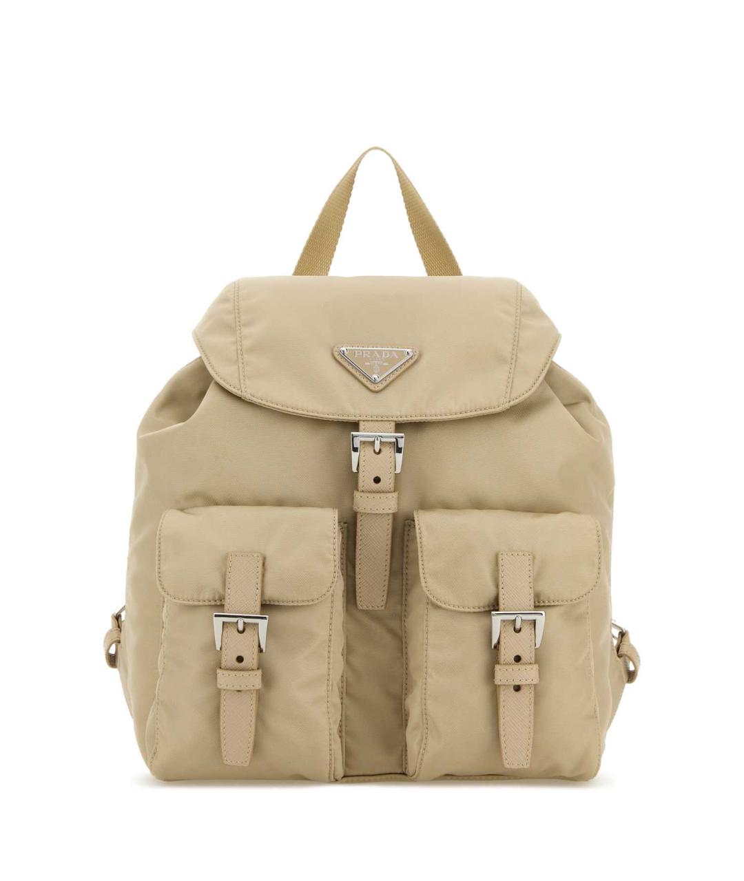PRADA Бежевый синтетический рюкзак, фото 1