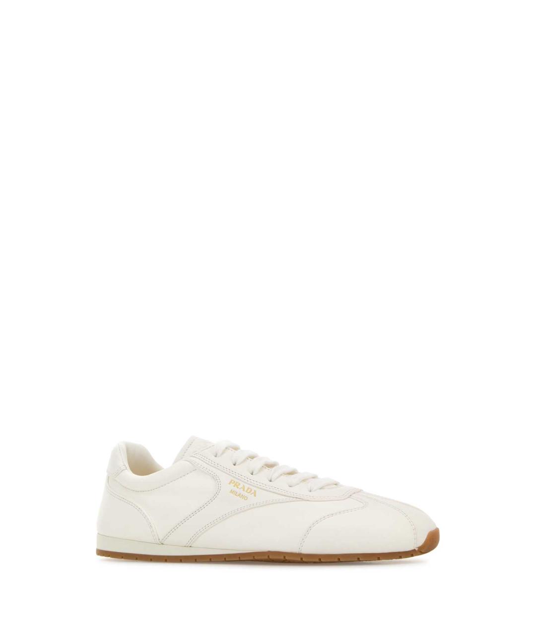 PRADA Белые кожаные кроссовки, фото 2