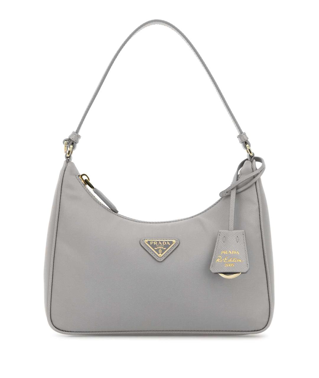 PRADA Серая синтетическая сумка через плечо, фото 1