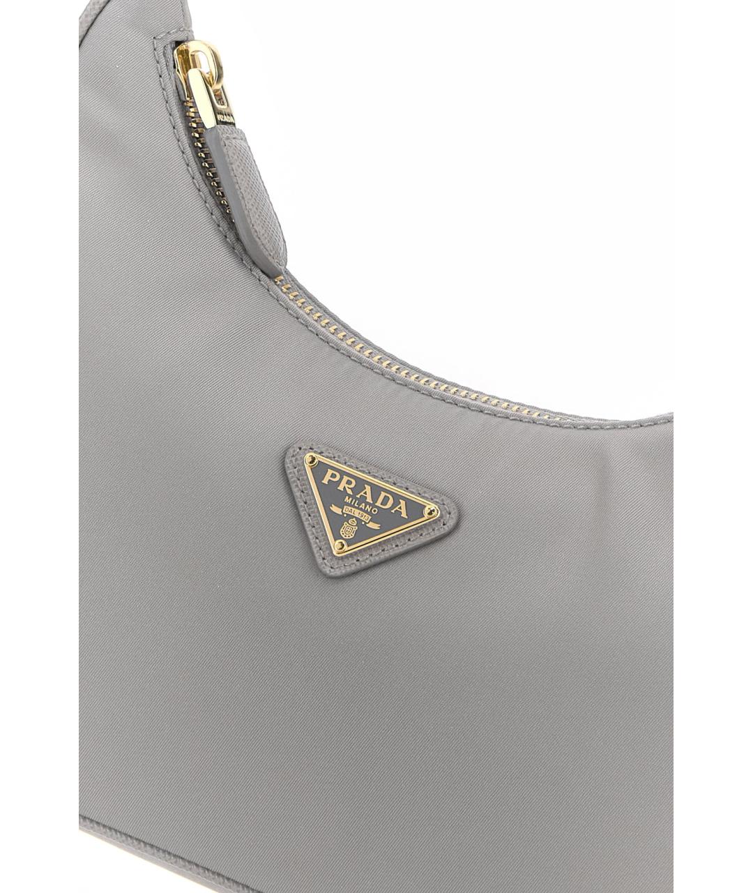 PRADA Серая синтетическая сумка через плечо, фото 4