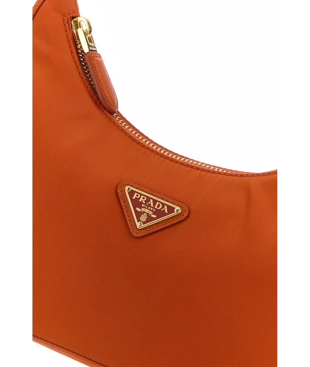 PRADA Оранжевая синтетическая сумка через плечо, фото 4
