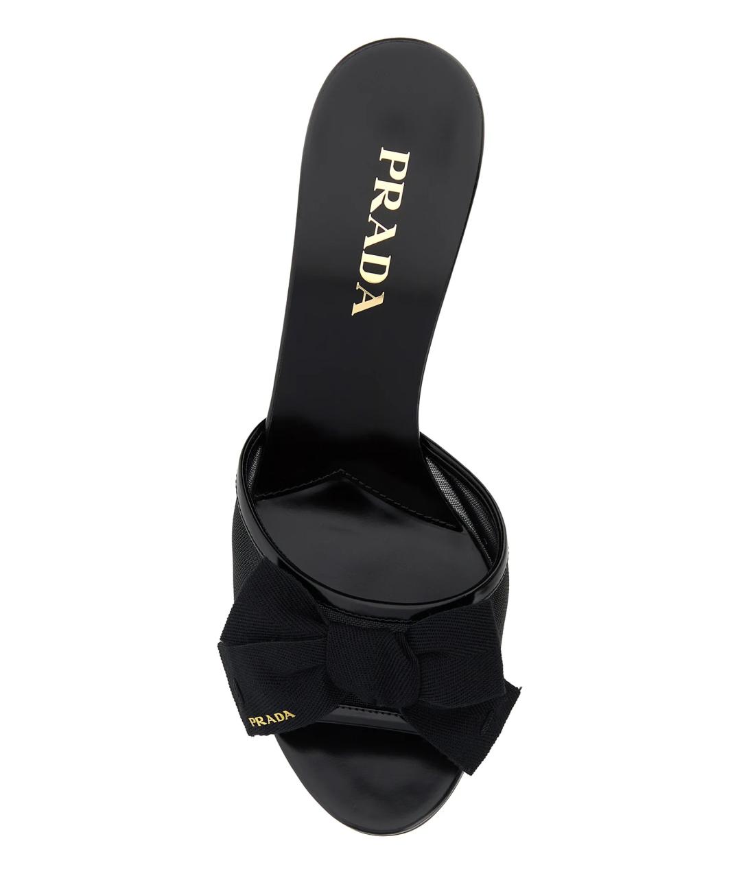 PRADA Черные текстильные мюли, фото 4