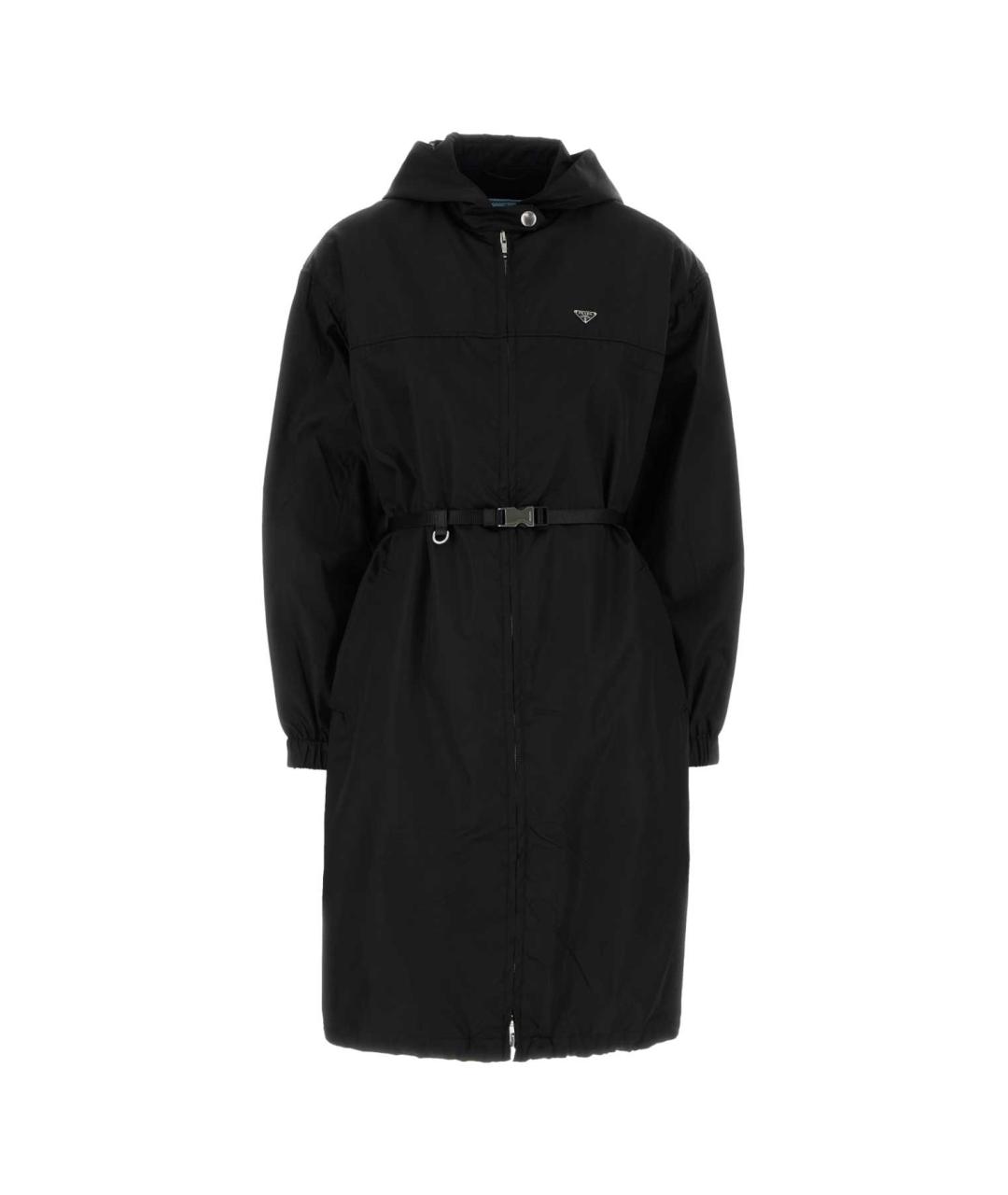 PRADA Черный полиамидовый тренч/плащ, фото 1
