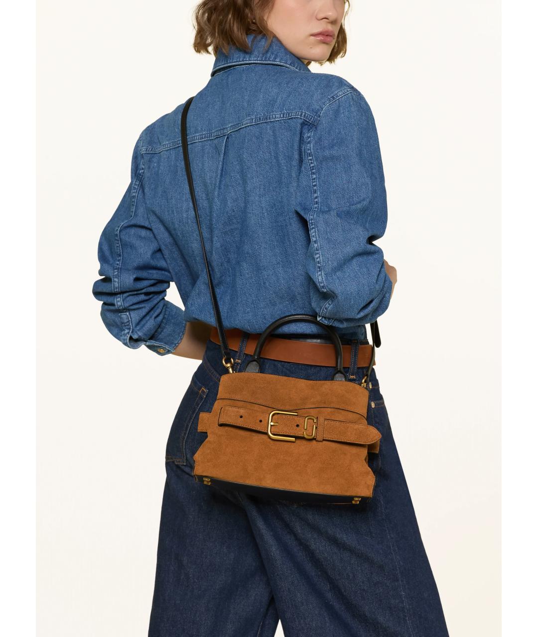 MARC JACOBS Коричневая замшевая сумка тоут, фото 5