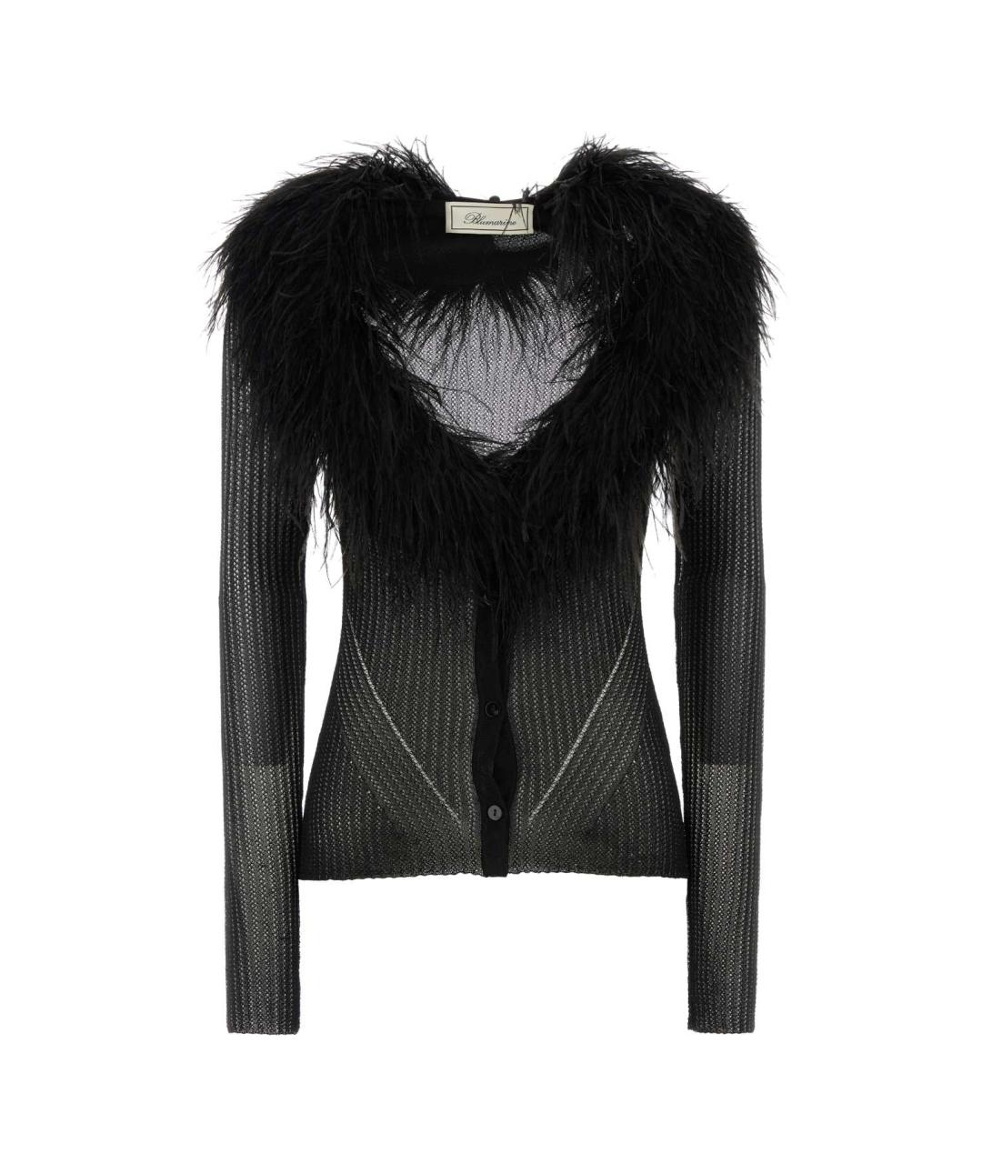 BLUMARINE Черный полиамидовый кардиган, фото 1