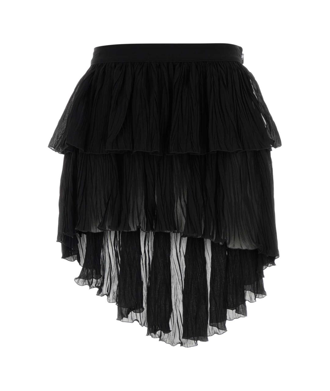 BLUMARINE Черная вискозная юбка мини, фото 1