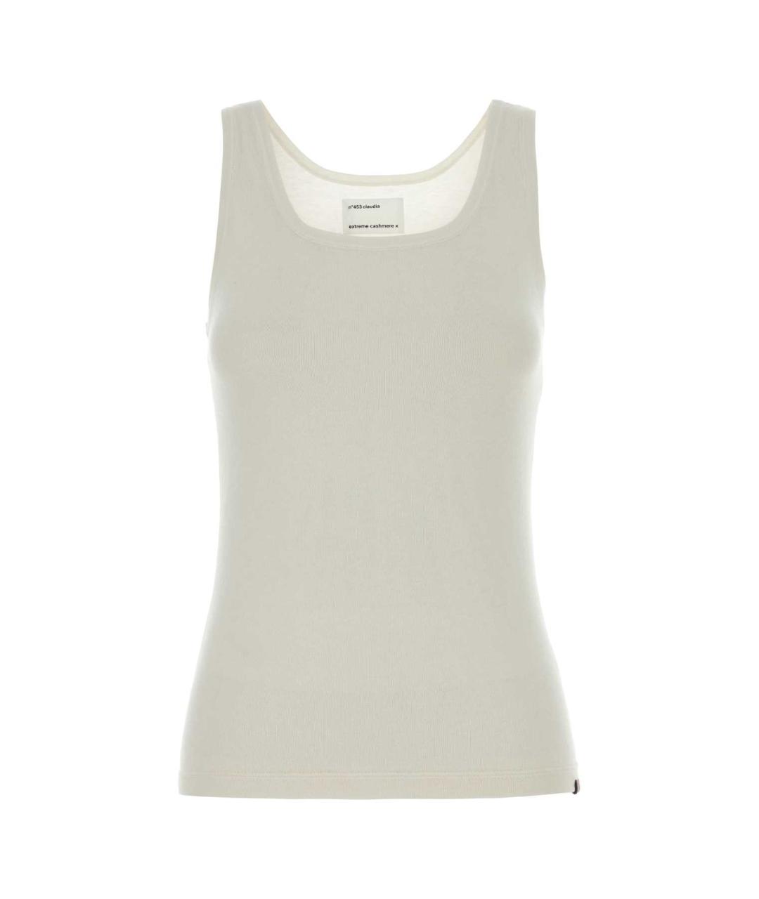 EXTREME CASHMERE Белая хлопковая майка, фото 1