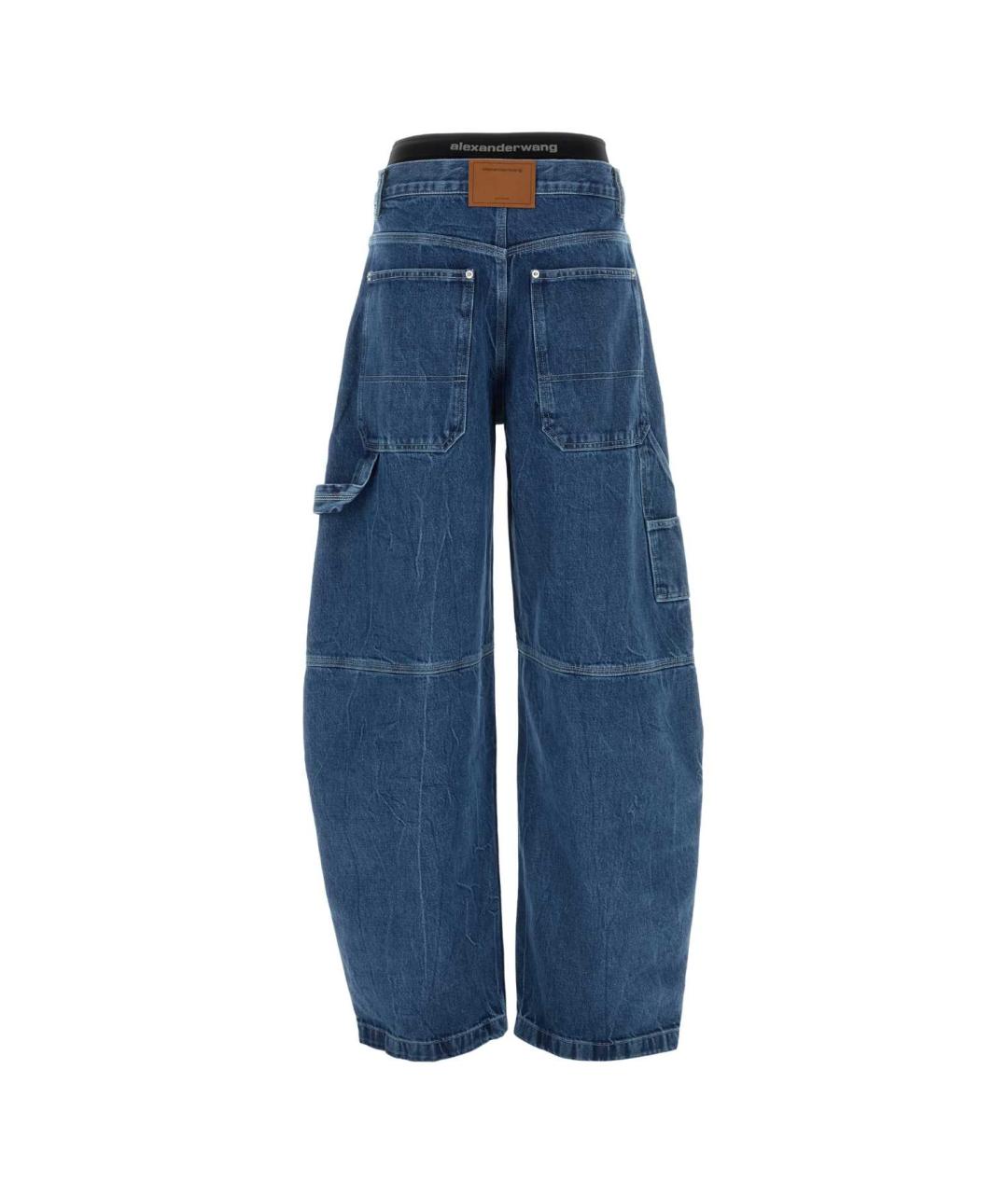 ALEXANDER WANG Синие хлопковые прямые джинсы, фото 2
