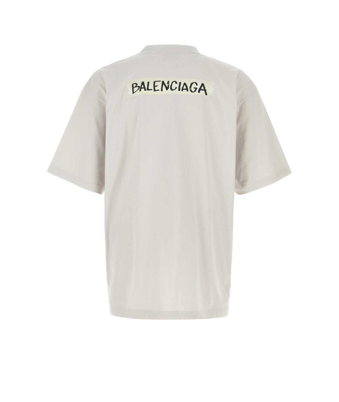 BALENCIAGA Белая хлопковая футболка, фото 2