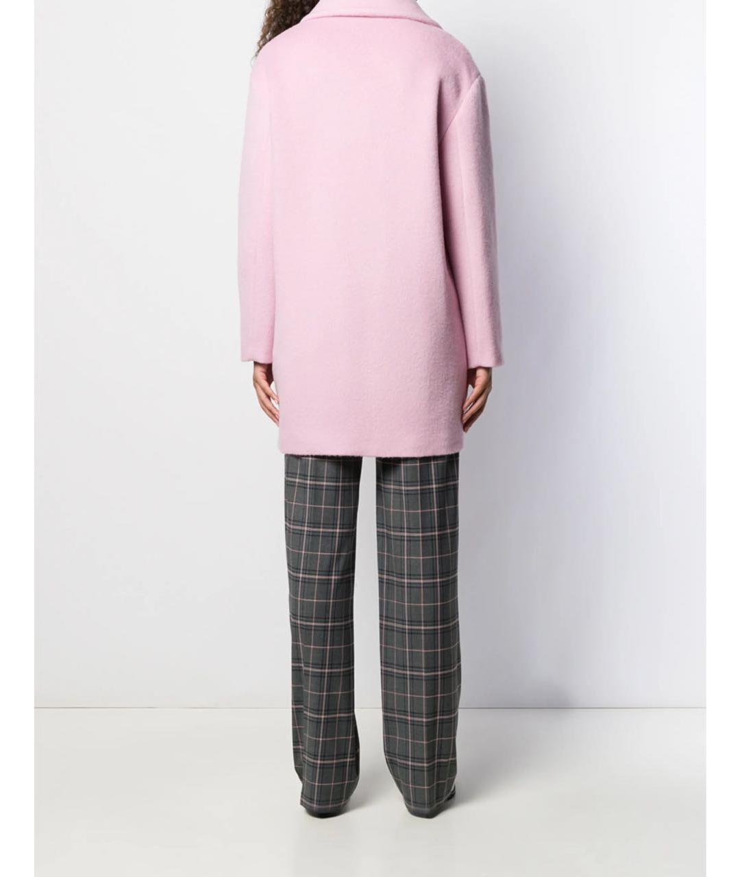 BLUMARINE Розовое шерстяное пальто, фото 2