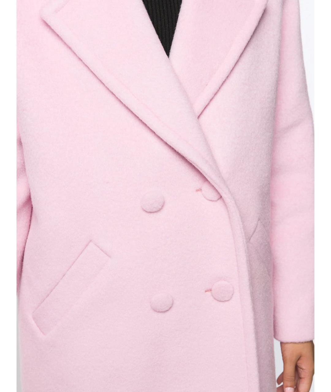 BLUMARINE Розовое шерстяное пальто, фото 3