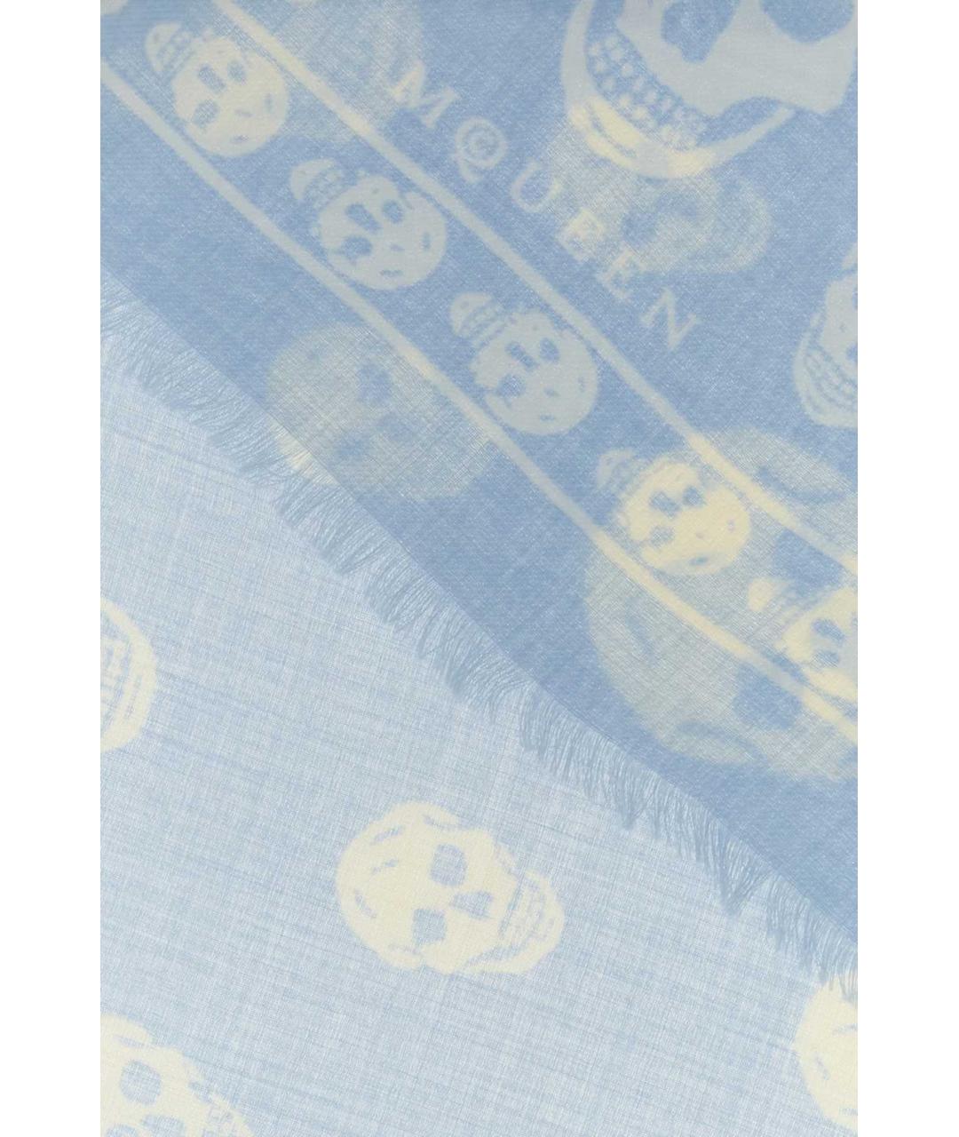 ALEXANDER MCQUEEN Синий шарф, фото 2