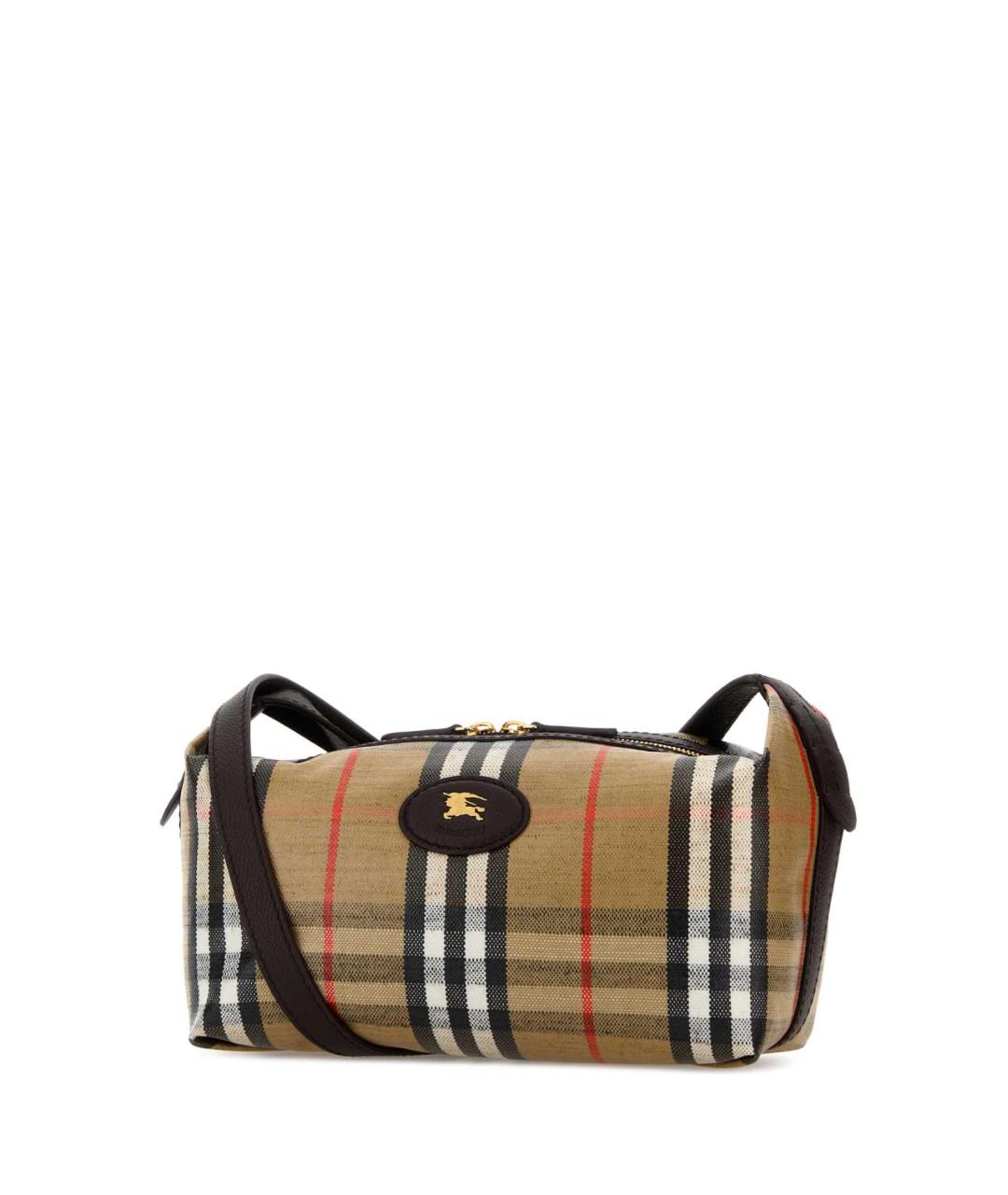 BURBERRY Бежевая хлопковая сумка на плечо, фото 2