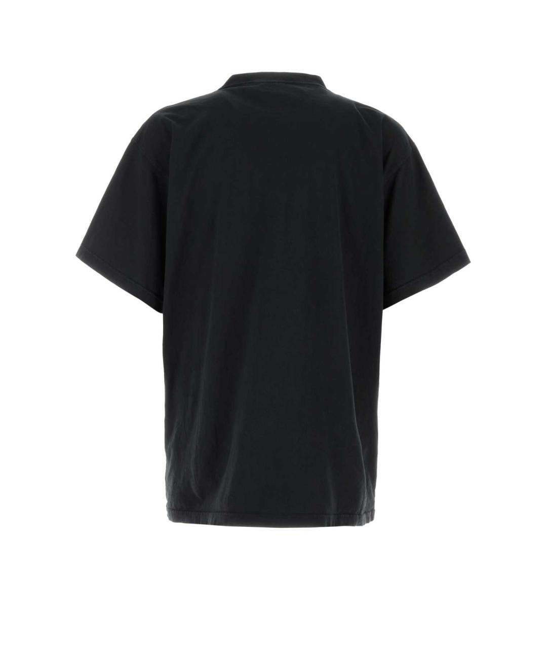 BALENCIAGA Черная хлопковая футболка, фото 2