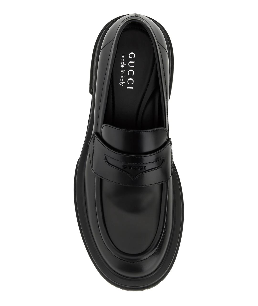 GUCCI Черные кожаные лоферы, фото 4