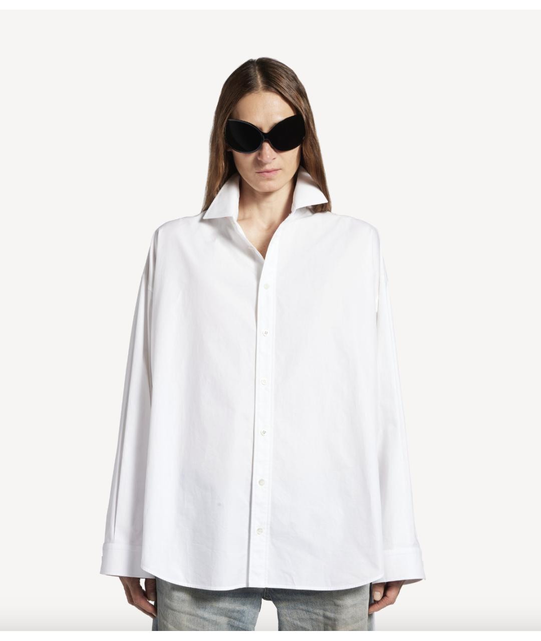 BALENCIAGA Белая хлопковая рубашка, фото 6