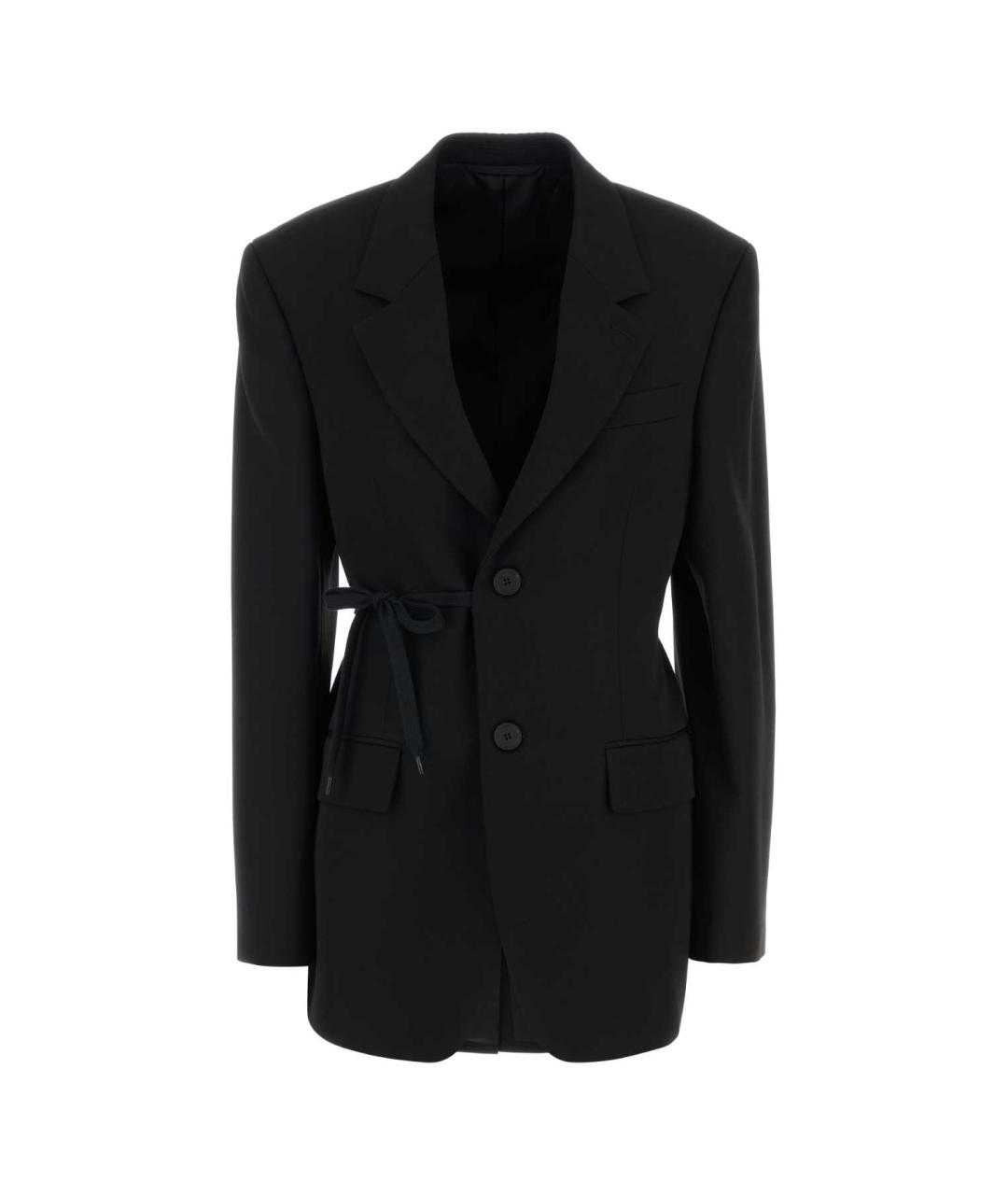 BALENCIAGA Черный шерстяной жакет/пиджак, фото 1