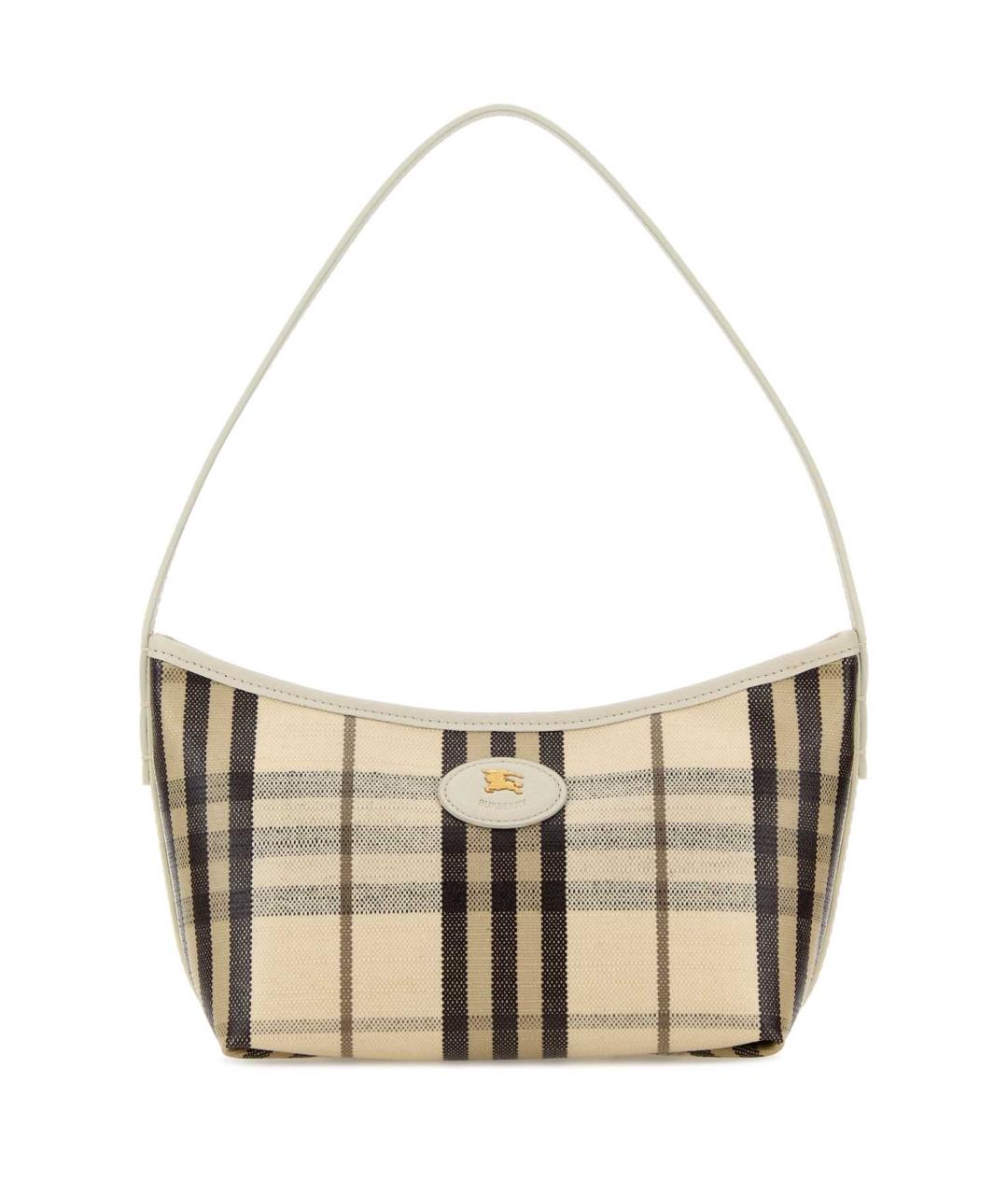 BURBERRY Бежевая хлопковая сумка через плечо, фото 1