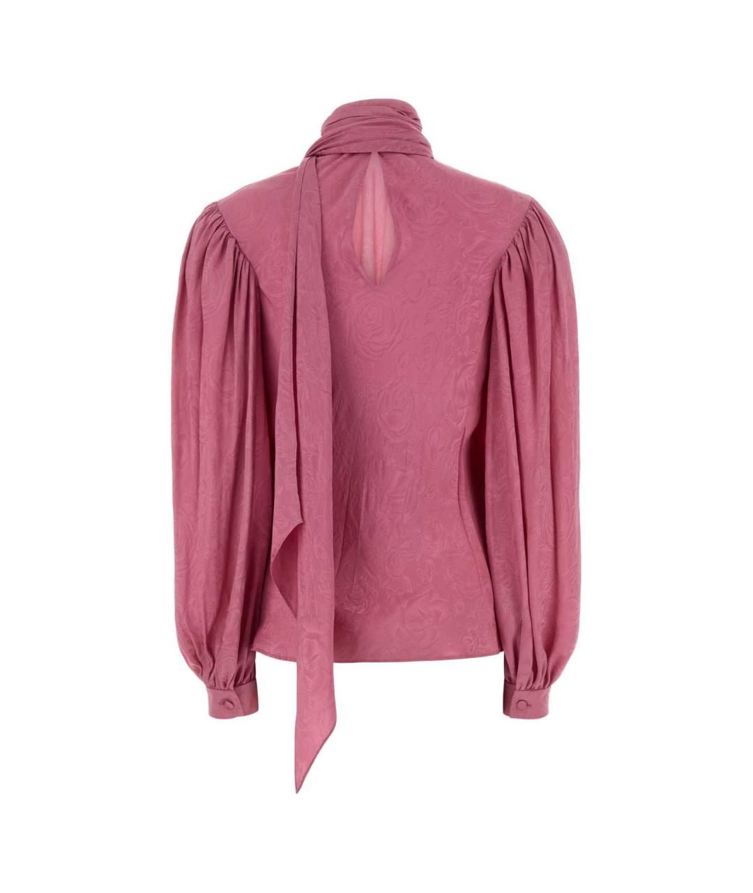 GUCCI Розовая шелковая рубашка, фото 2