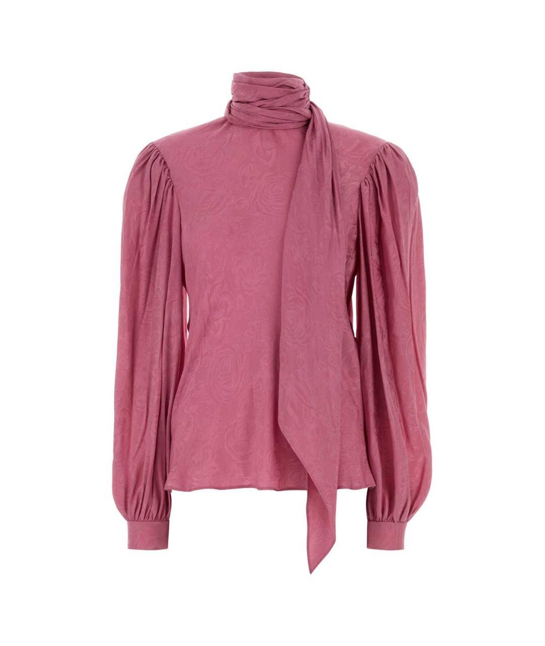 GUCCI Розовая шелковая рубашка, фото 1